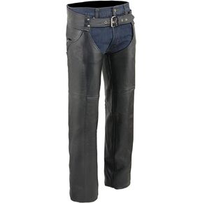 Men's Buffalo Split Leather Plain Lined Chaps