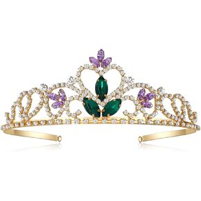 Mermaid Crown Mermaid Costume Headdress Princess Gold Crown for Girls Teens Halloween Parties