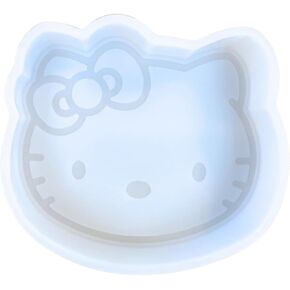 Japanese Kitty Freshie Silicone Mold 3.5 x 3.75 x 0.8" inches Cat with Bow Scented Aroma Beads Supplies Resin, Car Candles, Soap Oven Safe Bake Heat Resistant to 400 F