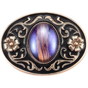 Belt Buckle for Women Men, Western Rodeo Floral Belt Buckles│Christmas Halloween Birthday Belt Buckle Gifts