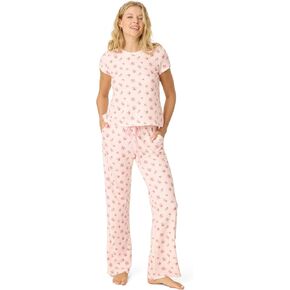 مجموعة PJ Salvage للسيدات [حصريًا من Amazon] Airy Waffle Pajama مكونة من قطعتين