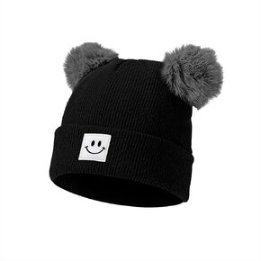 Baby Beanie Hat Toddler Infant Winter Knitted Hat Kids Soft Warm Pom Pom Beanie Cap for Boys Girls