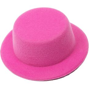 Mini Top Hat Fascinator Base - 5" Diameter with Hair Clips