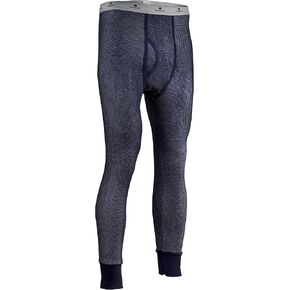 Indera Men's Dual Face Raschel Knit Performance Thermal Underwear Long Johns Pant, Vintage Navy, Medium Tall