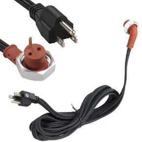 3600008 120V Block Heater Cord Compatible with Ford 7.3 6.0 6.4 6.7 L Powerstroke Diesel Dodge Ram Cummins Diesel 5.9, 6.7 L Heavy Duty Immersion Heaters and Engine Block Heaters, 6-feet