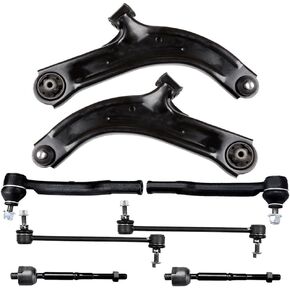 8PCS Front Control Arm Ball Joint Tie Rod End Suspension Kit Fit for 2009-2013 for Nissan Cube 2007-2012 for Nissan Versa