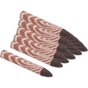PATIKIL Lumber Marking Crayons, 50 Pcs 4x0.56 inch Hex Wax Tire Marker Drawing Crayons for Wood, Glass, Ceramics, Cartons, Cloth, Stone, Light Brown