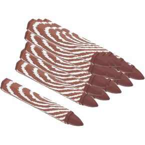PATIKIL Lumber Marking Crayons, 50 Pcs 4x0.56 inch Hex Wax Tire Marker Drawing Crayons for Wood, Glass, Ceramics, Cartons, Cloth, Stone, Dark Brown