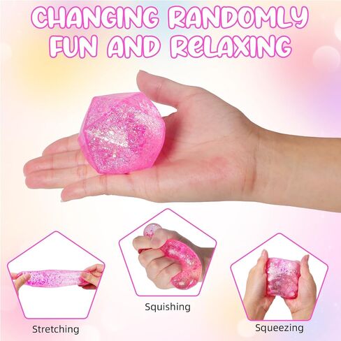 Fidget Cube Stress Balls, Ice Sensory Squishy Toys Stress Cube for Kids and Adults Anxiety Relief, Malt Sugar Squishy Ball Fidget Toys, Squeeze Cube Stress Toy for Students Calming (Red) in Saudi Arabia