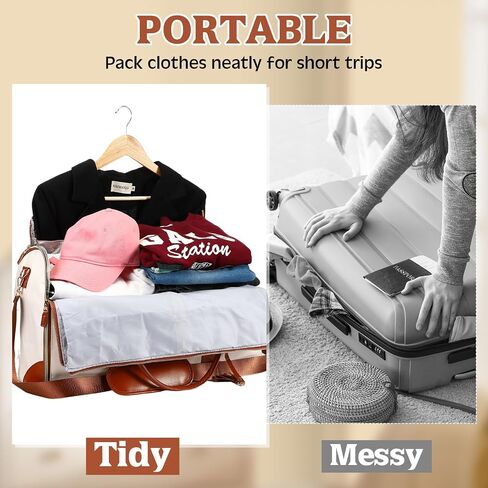 Travel Bag Garment Bag Garment Duffle Bags for Travel Carry on PU Garment Bag 2 in 1 Suit Luggage Bags for Travel (Beige) in Saudi Arabia