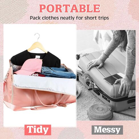 حقيبة سفر حقيبة ملابس حقائب دفل للملابس للسفر تحمل على حقيبة ملابس من البولي يوريثان 2 في 1 حقائب أمتعة للسفر (بيج) in Kuwait