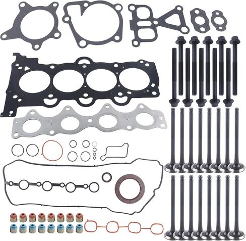 MUCO New Head Gasket Set W/Bolts&Intake Exhaust Valves for Hyundai Accent V-elost-er Kia Rio Soul 1.6L L4 2012 13 14 15 16 17 18 2019 Bolt MLS Head Gasket Set HS26554PT HS55010 HBHY22L HBK195 in Saudi Arabia