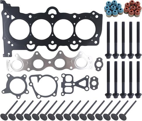 MUCO New Head Gasket Set W/Bolts&Intake Exhaust Valves for Hyundai Accent V-elost-er Kia Rio Soul 1.6L L4 2012 13 14 15 16 17 18 2019 Bolt MLS Head Gasket Set HS26554PT HS55010 HBHY22L HBK195 in Saudi Arabia
