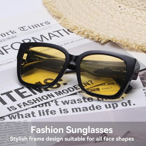 Polarized Fit Over Glasses Sunglasses for Women Trendy Square Wrap Around Shades UV Protection Driving Riding in Saudi Arabia