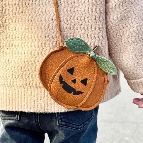 Cute Pumpkin Toddler Purse for Girls，Exquisite Leather Small Purse Crossbady Bag Girls Toddlers Birthday Gift in Saudi Arabia