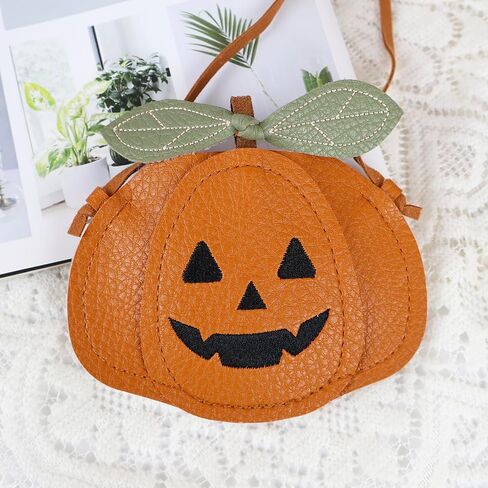 Cute Pumpkin Toddler Purse for Girls，Exquisite Leather Small Purse Crossbady Bag Girls Toddlers Birthday Gift in Saudi Arabia