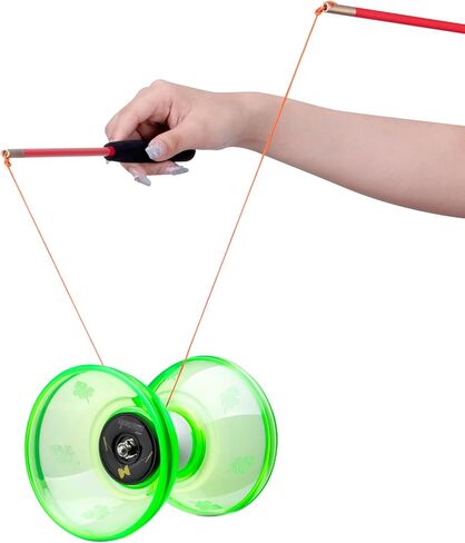 MAGICYOYO Pro Triple Bearing Diabolo Small Size 4" Chinese Yoyo Toy with 2 Pairs Carbon Sticks+ 2 Extra Strings +1 Net Bag, High Performance Chinese Yoyo Diabolo Skill Toy (Blue) in Saudi Arabia