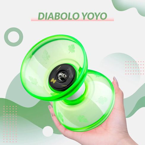 MAGICYOYO Pro Triple Bearing Diabolo Small Size 4" Chinese Yoyo Toy with 2 Pairs Carbon Sticks+ 2 Extra Strings +1 Net Bag, High Performance Chinese Yoyo Diabolo Skill Toy (Blue) in Saudi Arabia
