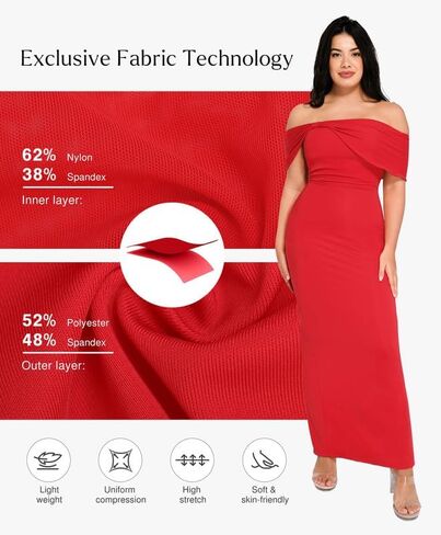 Popilush Shapewear Off The Shoulder Maxi Dress Wedding Guest Prom Dresses for Women Sleeveless Bodycon Long Formal Dress in Saudi Arabia