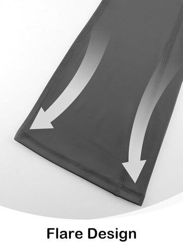 Girls Flare Leggings Cross High Waisted Yoga Dance Pants Kids Bell Bottom Pants with Pockets 5-13 Years in Kuwait