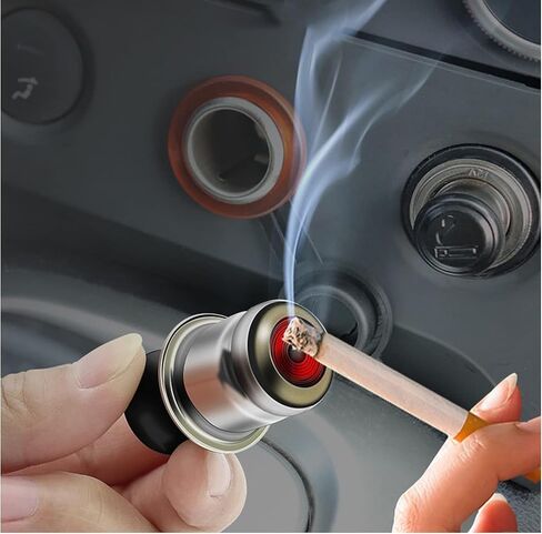 Olivia & Oliver DC 12V Car Cigarette Lighter Socket Assembly with Eject Button，Cigarette Lighter Plug Replacement Accessory Push Button for most Cars Boats in Kuwait