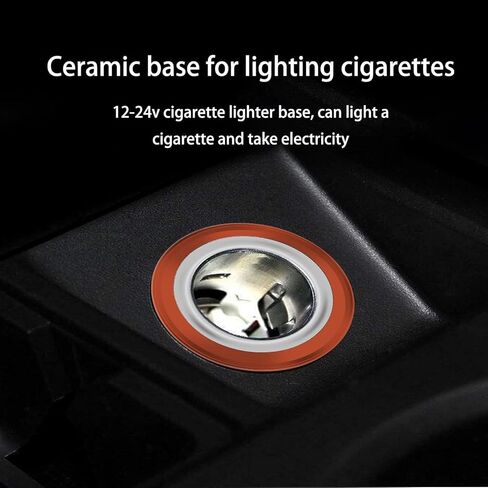 Olivia & Oliver DC 12V Car Cigarette Lighter Socket Assembly with Eject Button，Cigarette Lighter Plug Replacement Accessory Push Button for most Cars Boats in Kuwait