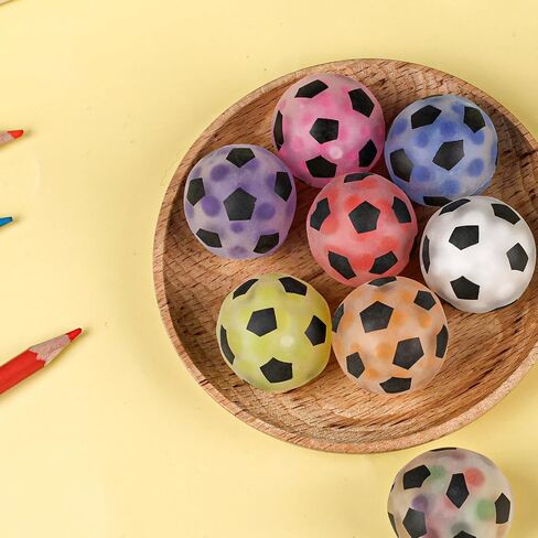 MCPINKY Mini Stress Balls, Colorful Soccer Stress Ball, Soccer Party Favors,Squeeze Stress Balls for Classroom Prizes, 16 PCS in Saudi Arabia