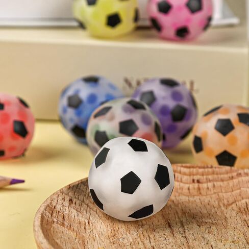 MCPINKY Mini Stress Balls, Colorful Soccer Stress Ball, Soccer Party Favors,Squeeze Stress Balls for Classroom Prizes, 16 PCS in Saudi Arabia