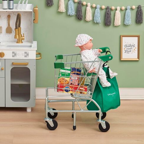 Teamson Kids My Little Helper Fishing Shop & 26 pc. Accessory Set with Interactive Handheld Scanner, Green/Yellow in Saudi Arabia