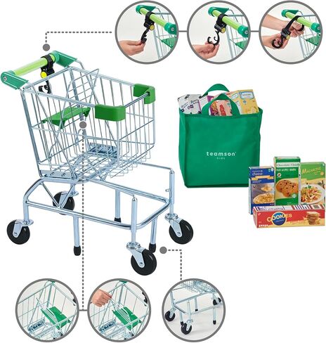 Teamson Kids My Little Helper Fishing Shop & 26 pc. Accessory Set with Interactive Handheld Scanner, Green/Yellow in Saudi Arabia