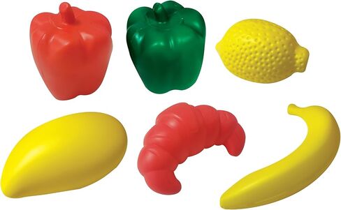 Lissi: عربة تسوق الدمى وإكسسوارات الطعام - مجموعة عربة حمراء وأطعمة اللعب، العربة مجهزة بحامل أطفال، لعبة تظاهر للعب، للأطفال بعمر عامين فما فوق in Kuwait