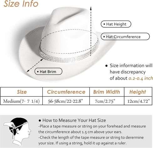 Lisianthus Shiny Rhinestone Cowgirl Hat Glitter Western Party Fedora Cowboy Hat in Saudi Arabia