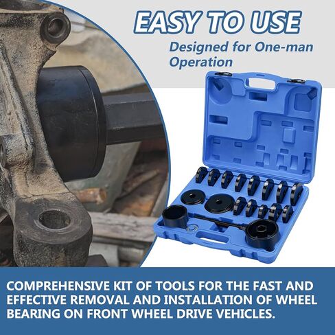 مجموعة أدوات الضغط على محمل العجلة، 23 قطعة من محولات محمل الدفع الأمامي FWD، مجموعة أدوات إزالة المثبت بالضغط البديل in Kuwait