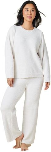 Softies Solid Marshmallow Reverse Seam Crew Neck Lounge Set in Kuwait