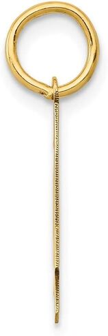 Solid 14k Yellow Gold Medium Number 4 Charm Pendant - 20mm x 8mm in Saudi Arabia