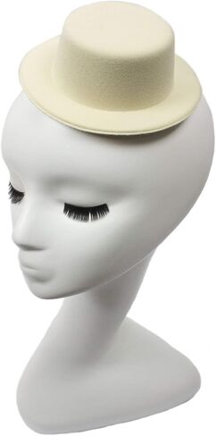 Mini Top Hat Fascinator Base - 5" Diameter with Hair Clips in Saudi Arabia