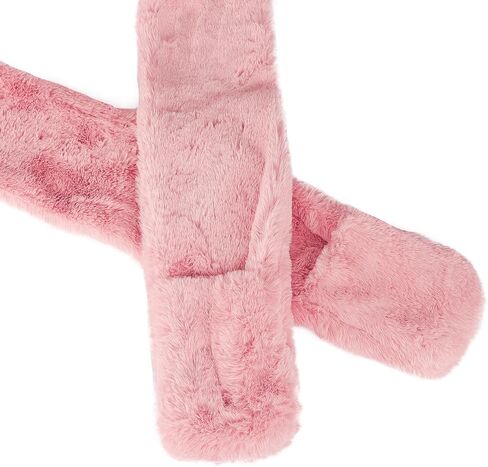 طفل الحيوان مقنعين وشاح فتاة الشتاء الصياد قبعة مع إيرفلاب 3 في 1 لطيف الدب أرنب قبعة الأطفال أفخم جيب قفازات مجموعة in Kuwait