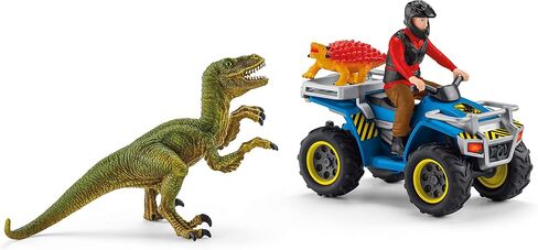 Schleich Dinosaurs, Dinosaur Toy Set for Boys and Girls, Quad Escape from Velociraptor Set with ATV Truck, Ages 4+ in Saudi Arabia