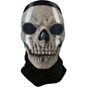 Halloween Ghost Skull Mask: Scary Skeleton Full Face Mask - Ghost Skull Mask for Halloween Party Cosplay