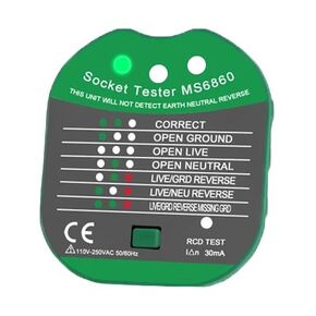 ZenEarth Grounding Outlet Tester for Earthing | Detects Wiring Problems in GFCI/AC Outlets | Easy-to-Use, Grounding Tester, Electrical Tester, Circuit Tester, Voltage Detector, for Electrical Safety