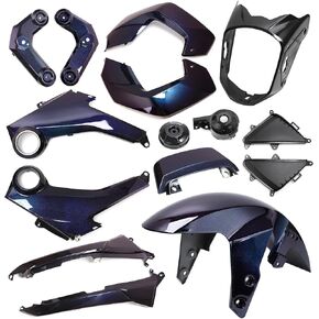 Mokuo Motorcycle Fairing Kit in ABS Material Compatible with Honda Grom Msx 125 SF 2013-2016, Purple Color with Chromatic Effect