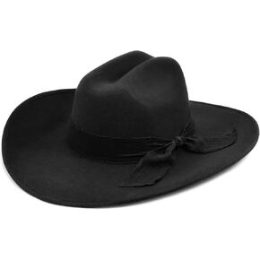 Keilin Cowgirl Hat Brushed Cowboy Hat for Women and Men Customizable Felt Western Hat with Shapeable Wide Brim