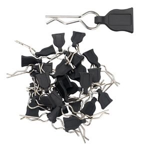 50 pcs RC Body Clips, daitoku RC Car Body Clips with Pull Tabs for All 1/8 1/10 1/12 Compatible with Traxxas Axial Redcat HPI Himoto HSP RC Car Truck Buggy Parts (Black)