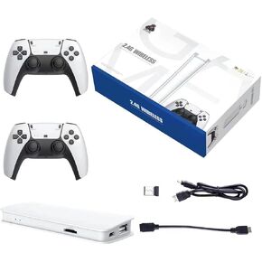 Wireless Retro Video Game Stick, 128GB Memory Card with 30,000 Games, 9 Classic Simulators, 4K HD Resolution, 2.4G Wireless Controllers (128G)