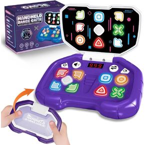 Quick Push Game Light Up Fidget Toys for Kids, 4 Modes LED Screen Handheld Dance Game Machine, Pop Game Controller Electric Popper for Kids Ages 3-12, Xmas Birthday Gifts for Boys Girls Blue