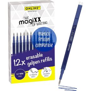 12x عبوات قابلة للمسح عبر الإنترنت باللون الأسود بعرض خط 0.7 مم، متوافق مع MagiXX & Pilot FriXion Ball I، الرصاص الاحتياطي لقلم الجل القابل للمسح، I عبوات للكرات الهلامية القابلة للمسح in Kuwait