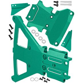 RC Aluminum Front Bulkhead Tra&Rear Bulkhead Upgrades Part for 1/10 Slash 4X4 LCG Ultimate/Rally Brushless,Titanium(Part Number:LCF0801,LCF0901)