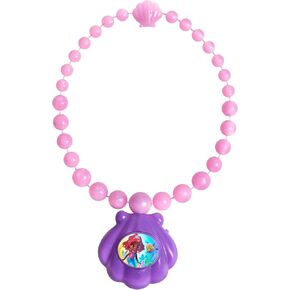 Disney Junior Ariel Ocean Glow Necklace with Lights and Sounds, Dress Up and Pretend Play, Kids Toys for Ages 3 Up by Just Play