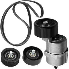 2528125000 حزام الموتر وبكرة المهمل طقم حزام سيربنتين مناسب لشركة Hyundai Tucson Sonata Santa Fe، Kia Forte Optima Magentis Rondo Sportag-e 2.0L 2.4L 2010-2016# 2528825001 252122G760 25287-25110 in Kuwait