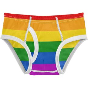 Boys' Briefs Cotton Underwear Rainbow Flag for Toddler